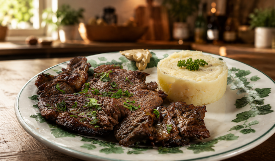 Entrecote purée de pomme de terre maison